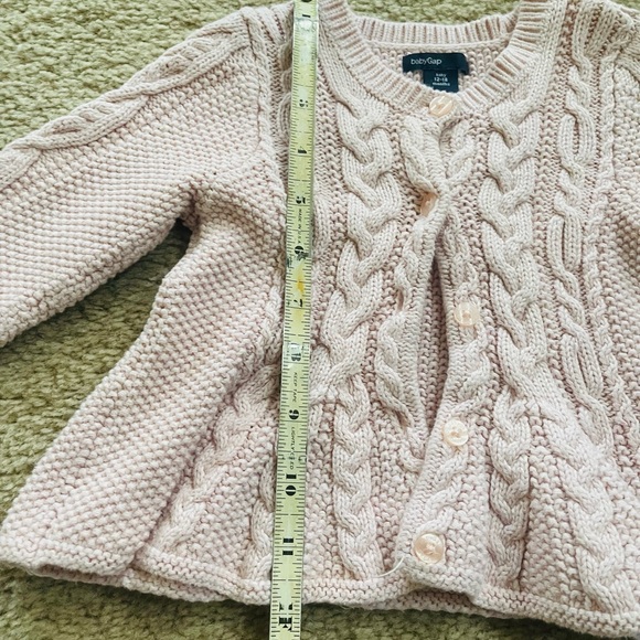 Gap Peplum like Pink textured button swater - Picture 4 of 8